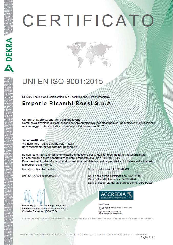 Emporio Ricambi Rossi | CERT 2018 IT